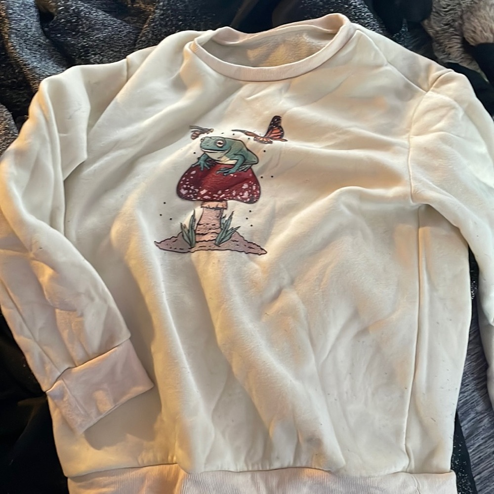 Shein frog and mushroom sweater